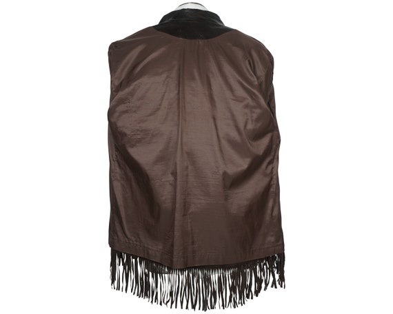 Vintage Fringed Leather Western Jacket Artisan Ma… - image 6