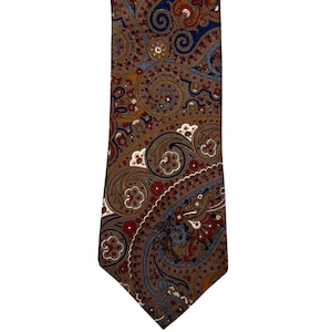 Vintage 1970s Countess Mara Silk Tie Mens Necktie