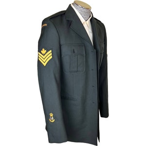Vintage Canadian Armed Forces DEU Uniform Jacket Sergeant Lineman Level 3