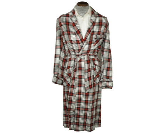white christmas dresses Thom Sweeney - Charcoal Brushed Cotton Dressing Gown main image 1