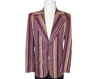 Vintage 1970s Sports Jacket Mens Mod Dandy Fashion Size S