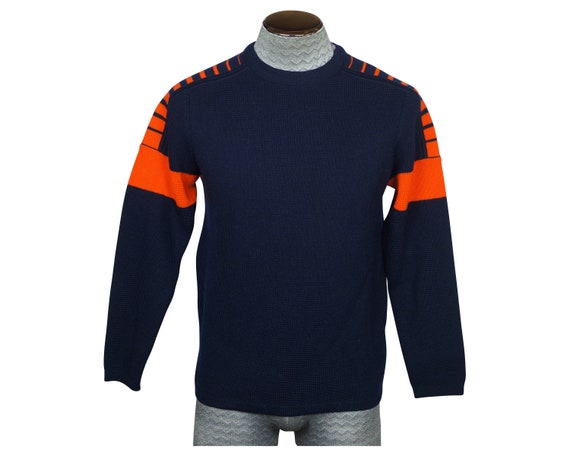 Vintage 60s White Stag Ski Sweater Navy w Red Mens