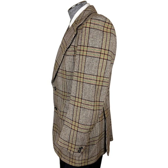 Vintage 1970s Jacket Plaid Tweed Blazer Sport Coa… - image 4