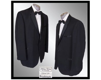 Vintage 1960s Mens Tuxedo Jacket Mohair and Silk Size L 46 - VFG