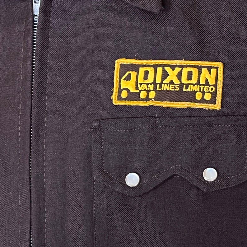 Vintage 1960s Workwear Jacket Movers Uniform Windbreaker Dixon Van