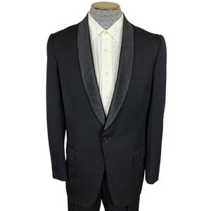 Vintage 1960s Tuxedo Jacket Calvert Clothes Montreal Dated 1961 Size S M