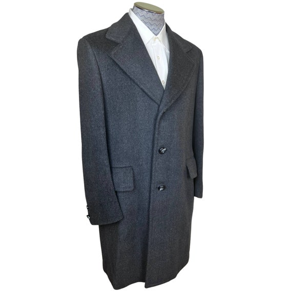 Vintage 1960er Jahre Herren Mantel Wollmantel Größe M L