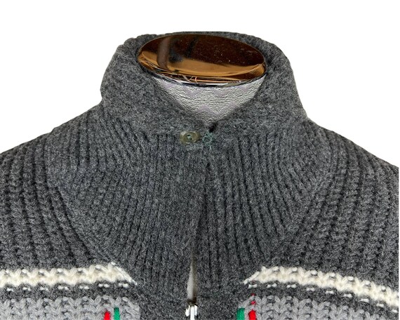 Vintage Cowichan 1960s Sweater Jacket Kraven Knit… - image 5