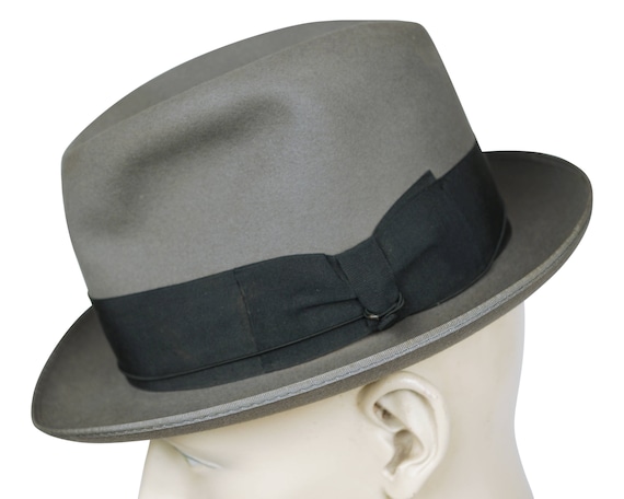 Vintage 1930s GB Borsalino Di Lazzaro Grey Fedora