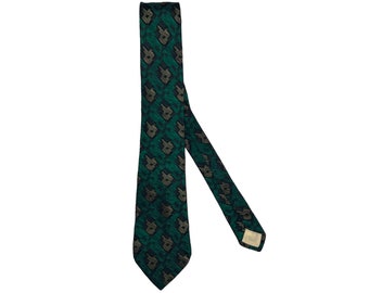vintage Gianni Versace Tie Cravate en soie motif abstrait