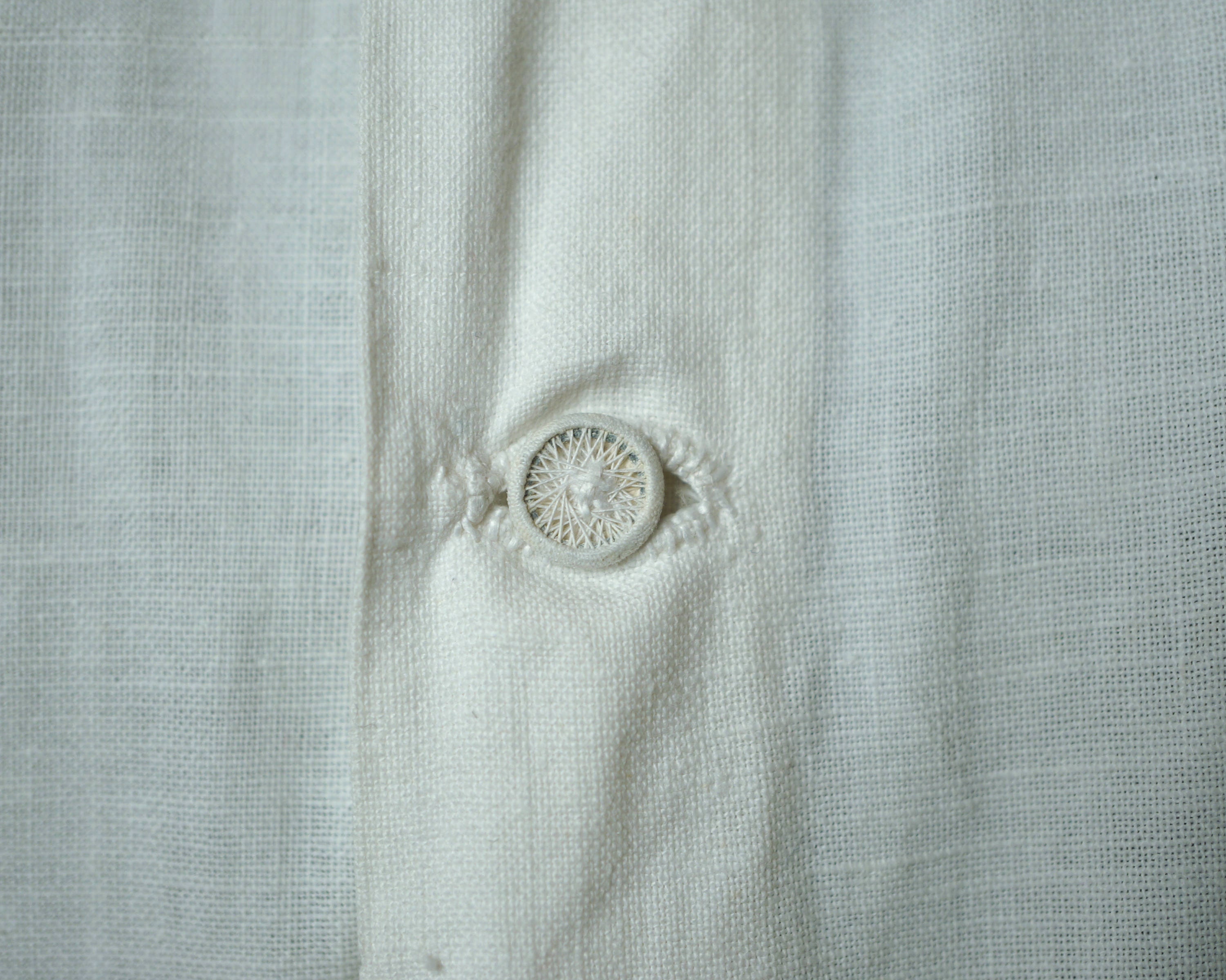 正規店仕入れの Antique Victorian Mens Shirt White Cotton Dorset Buttons M 着物・浴衣