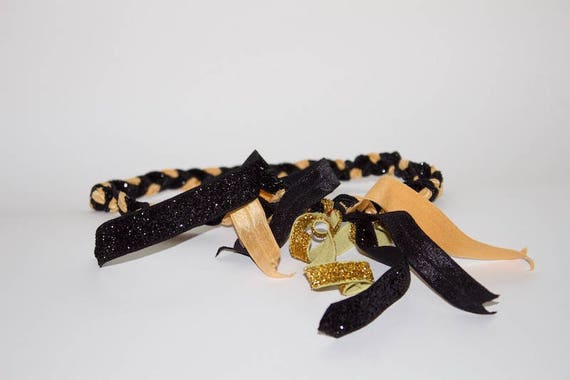 Black Braided Headband with Gold Accent Amazon.com : PLwelth Black Headband for Women Girls Gold  main image 2