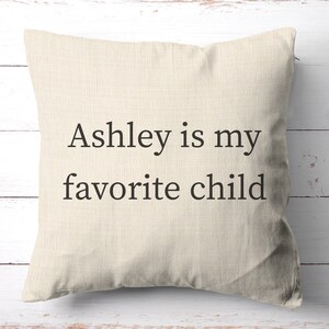 Funny Father's Day Gift Father's Day Father's Day Pillow Favorite Child Gift Funny Gift for Dad Gift for Grandpa image 2