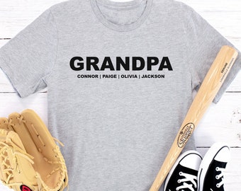 Grandpa Shirt | Papa Shirt with Kids Names | Personalized Dad Shirt | Father's Day Gift | Kids Names Shirt | Gift for Grandpa | Dad Gift