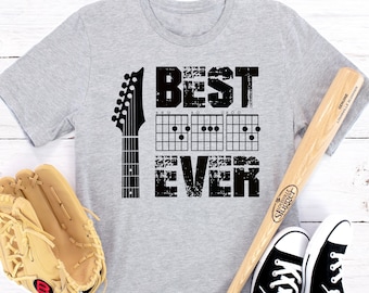 Best Guitar Dad Ever T-Shirt | Best Dad Ever Shirt | Vintage Fathers Day Gift | Music Dad Gift | Gift for Guitarist | Gift from Kids | Dad