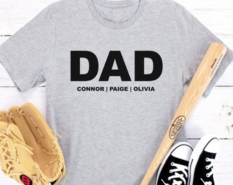 Dad Shirt | Dad Shirt with Kids Names | Personalized Dad Shirt | Father's Day Gift | Kids Names Shirt | Gift for Grandpa | Dad Gift | Papa