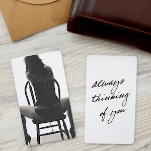 Personalized Photo Wallet Card Insert | Valentines Day Gift | Husband Gift | Gift for Deployment | Gift for Boyfriend | Sexy Gift For Him