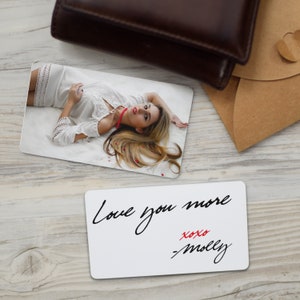 Personalized Photo Wallet Card Insert | Valentines Day Gift | Husband Gift | Gift for Deployment | Gift for Boyfriend | Custom Wallet Card