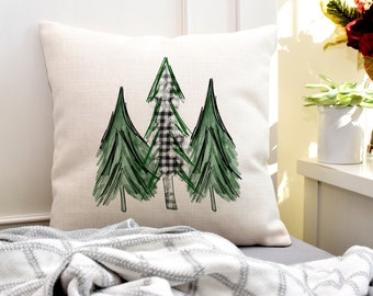 Vintage Christmas Tree Decor | Christmas Pillows | Christmas Decorations | Buffalo Plaid | Christmas Throw Pillow | Christmas Pillow Cover