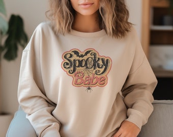 Spooky Babe Halloween Sweatshirt | Spooky Season | Halloween Sweatshirt | Halloween Design | Pumpkin Fall Halloween | Witch T-shirt
