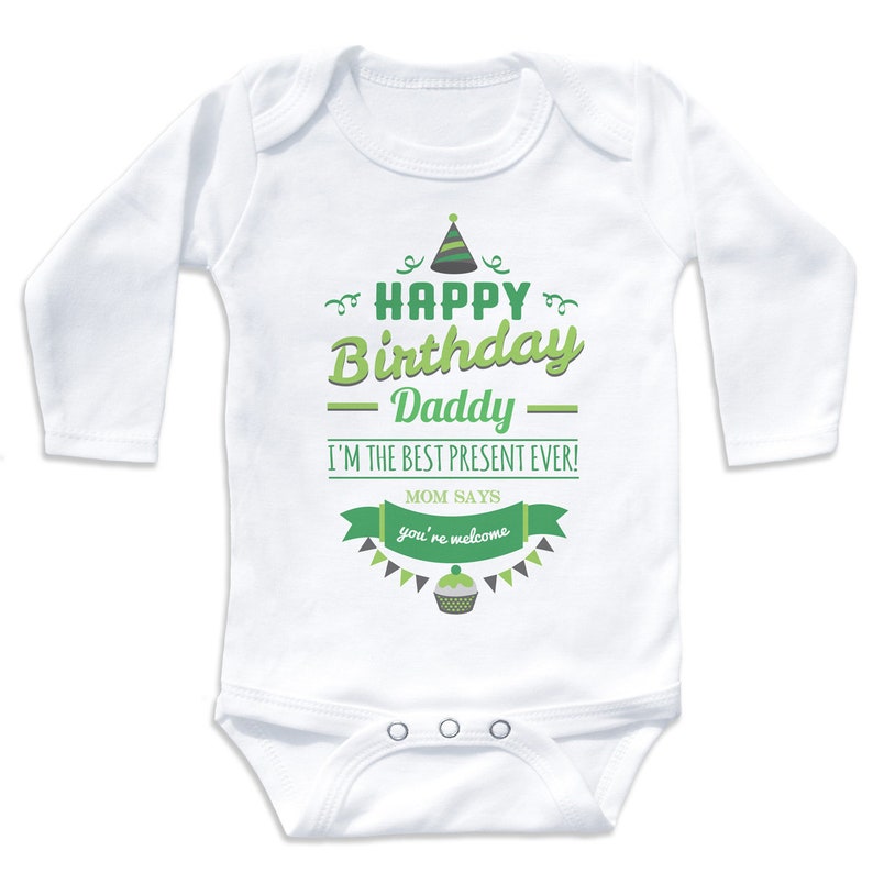 Happy Birthday Daddy Birthday Present Gift For Dad Happy Birthday Gift for Him Birthday Shirt Baby Bodysuit Funny Dad Gift image 8