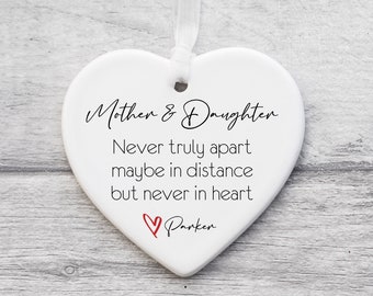 Mother and Daughter | Mother and Son | Personalized Gift | Hanging Decorative Gift | Heart Plaque | Mothers day Gift | Ornament | Car Hang