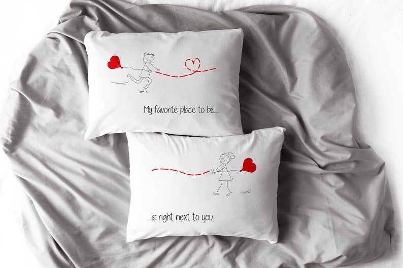 My Favorite Place Couples Taies d'oreiller