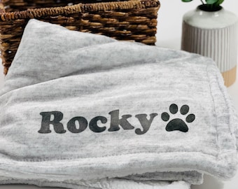 Personalized Pet Blanket | Puppy Blanket | Custom Pet Blanket | Cat Blanket | Paw Print Blanket | Personalized Dog | Dog Bed | Sherpa Lovey