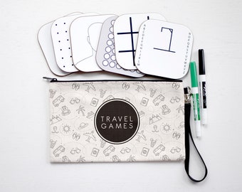 Travel Games for Kids | Dry Erase Games | Kids Activity Set | Games and Puzzles for Kids | Family Travel Games | Stocking Stuffers for Kids