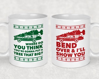 Christmas Vacation Todd And Margo Mugs | Couple Christmas Mugs | Christmas Mugs Set of 2 | Ugly Christmas Mugs | Funny Christmas Coffee Mugs