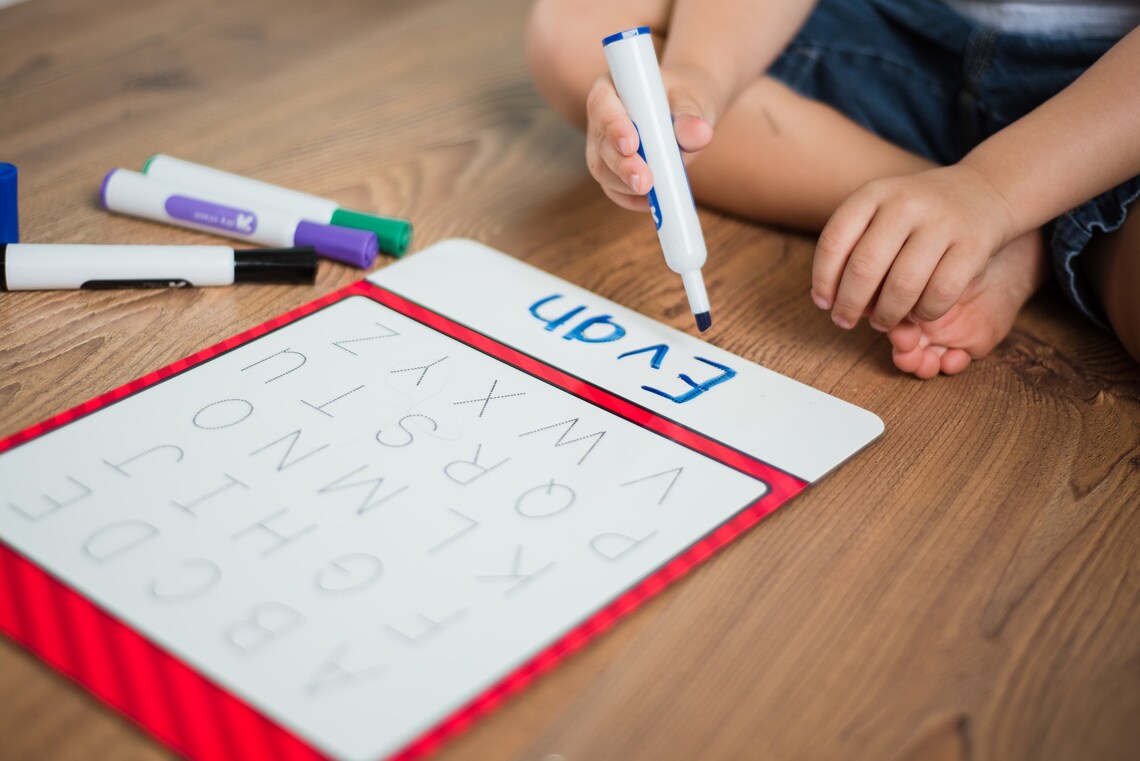 Dry Erase Alphabet Board Practice Writing Letter Board Etsy