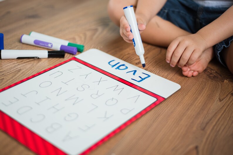 Dry Erase Alphabet Board Practice Writing Letter Board Etsy