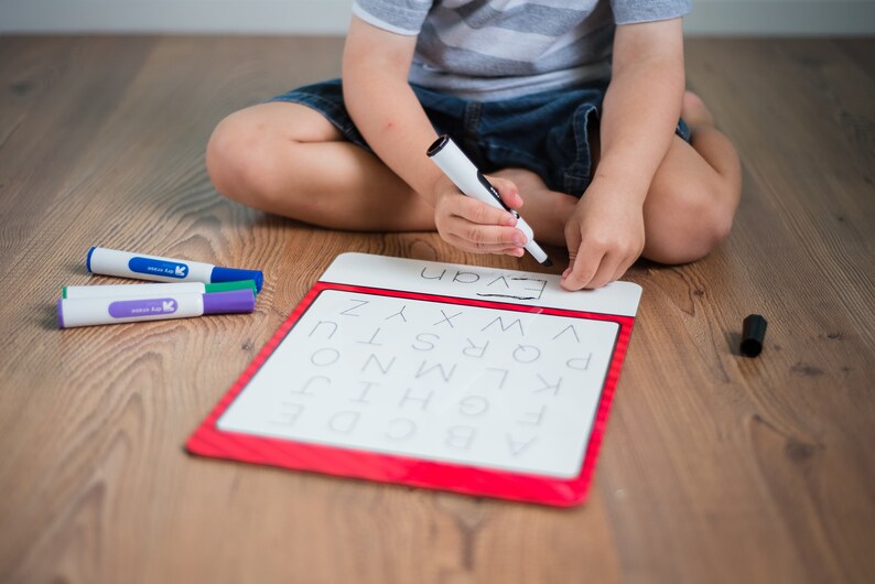 Dry Erase Alphabet Board Practice Writing Letter Board Etsy
