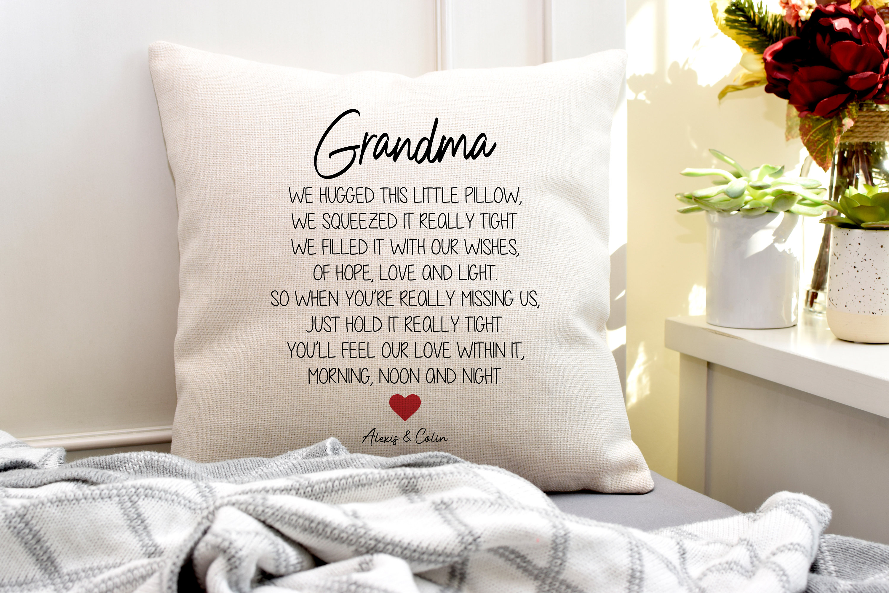 Grandma Pillow Nana Gift Mother's Day Pillow Etsy