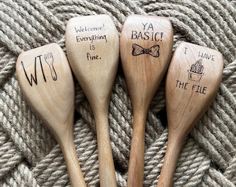 The Good Place Inspired Woodburned Spoons