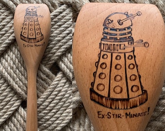 Doctor Who Inspired Wood Burned Spoon