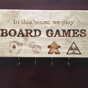 Board Game Key Rack, Key/Mask Hanger