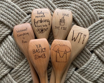 The Good Place Inspired Woodburned Spoons *NEW DESIGNS*