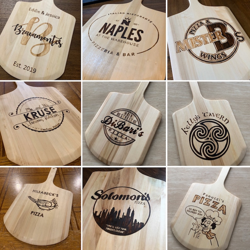 Custom Hand Wood Burned Pizza Peel 100 Personalized as Seen Etsy UK