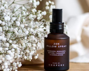 Zen Essential Oil Pillow Spray: Sandalwood, Mandarin, Bergamot For Sleep and Relaxation