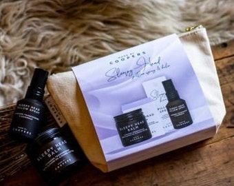 Sleep Gift Set | Sleepy Head Pillow Spray and Balm with Soothing Lavender, Frankincense, and Hemp | Night Time Pamper Kit by Made By Coopers