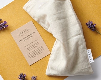 Almofada de Olhos com Peso de Lavanda e Semente de Linhaça: Linho Natural, Alívio da Dor de Cabeça e do Estresse