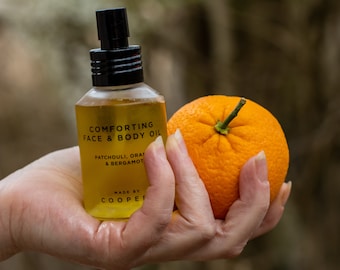 Organic Face & Body Oil – Patchouli, Orange, Bergamot