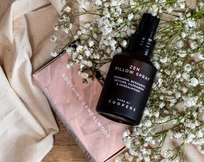 Zen Pillow Spray: Sandalwood, Mandarin, Bergamot Essential Oils For Sleep and Relaxation