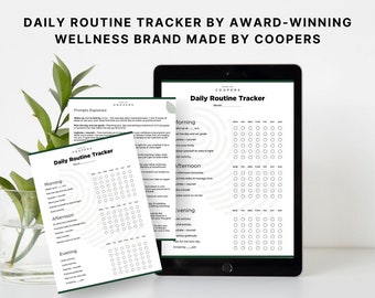 Daily Routine Tracker Printable | Every Day Wellness Tracker with Tips | Instant Download