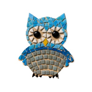 Mosaic Owl Grab Bag Kids friendly , Creative Art projects to learn shapes and how they go together