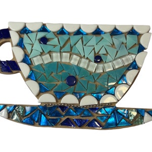 2-Tea Cups DIY Mosaic Kit, Fun Craft Kit, Adult Art and Craft