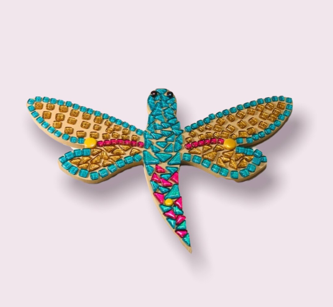 18X12 DIY Mosaic Dragonfly Wall Art Etsy UK