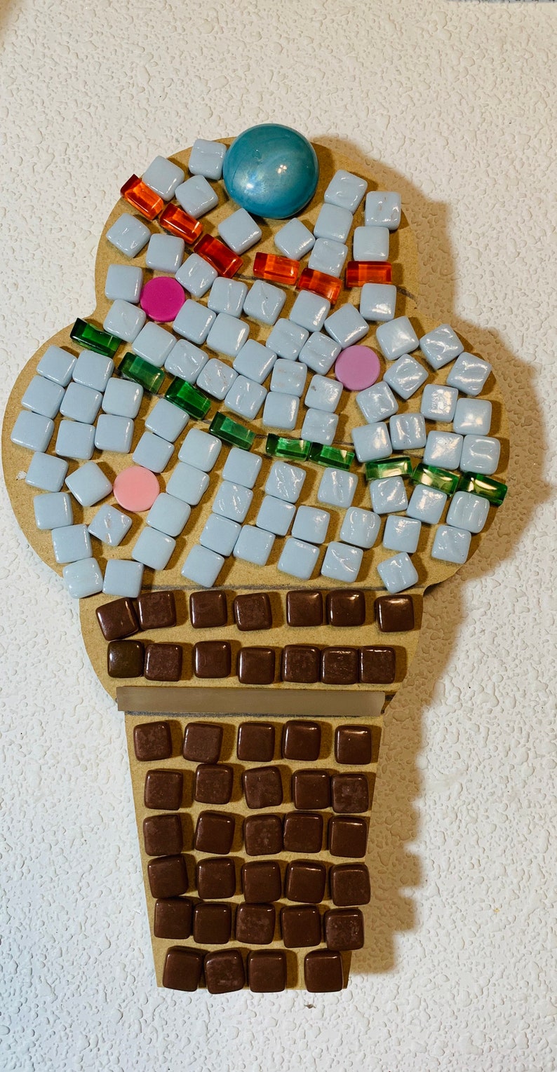 Ice Cream Cone Mosaic Kit Etsy