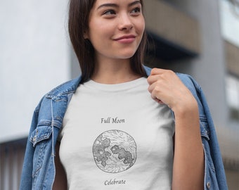 Full Moon Graphic Tee | Witchy Pagan Cotton T-Shirt